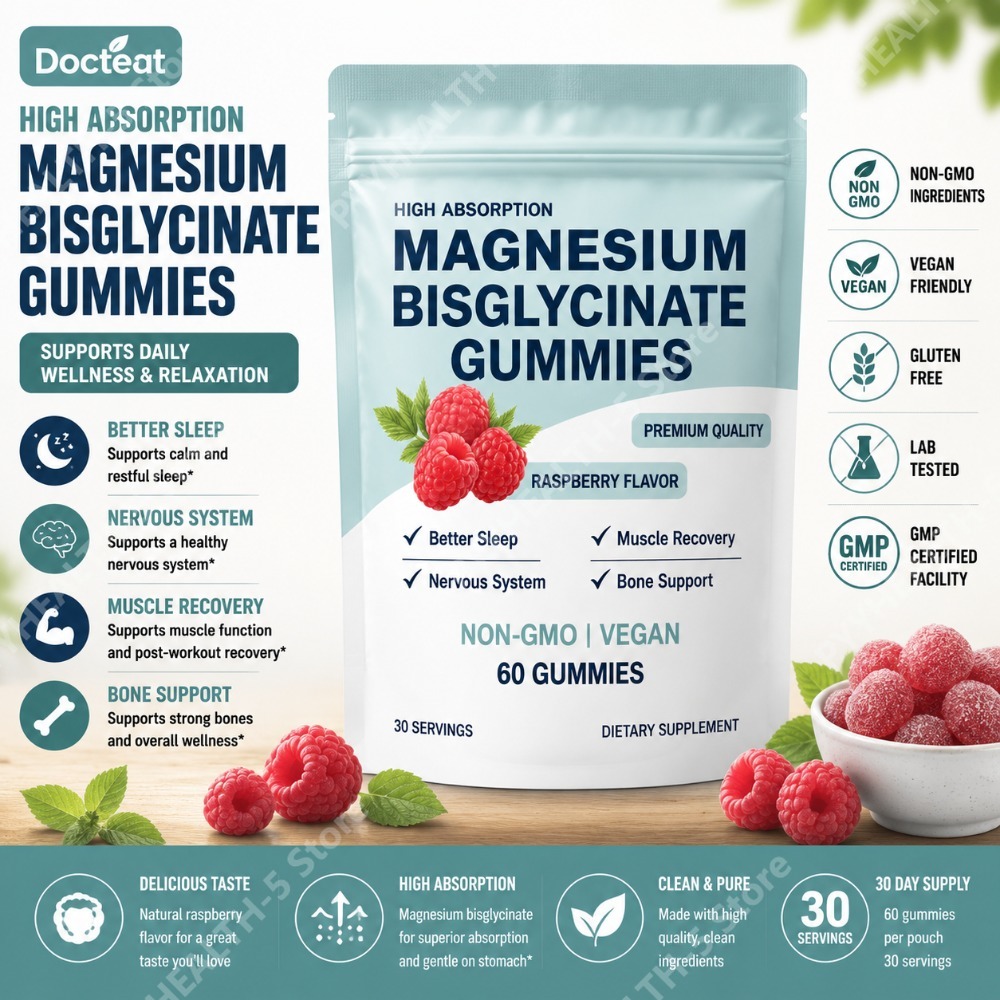 Nutrition & Fitness Coaching Fulham - High Absorption Magnesium Bisglycinate Gummies, Vegan,