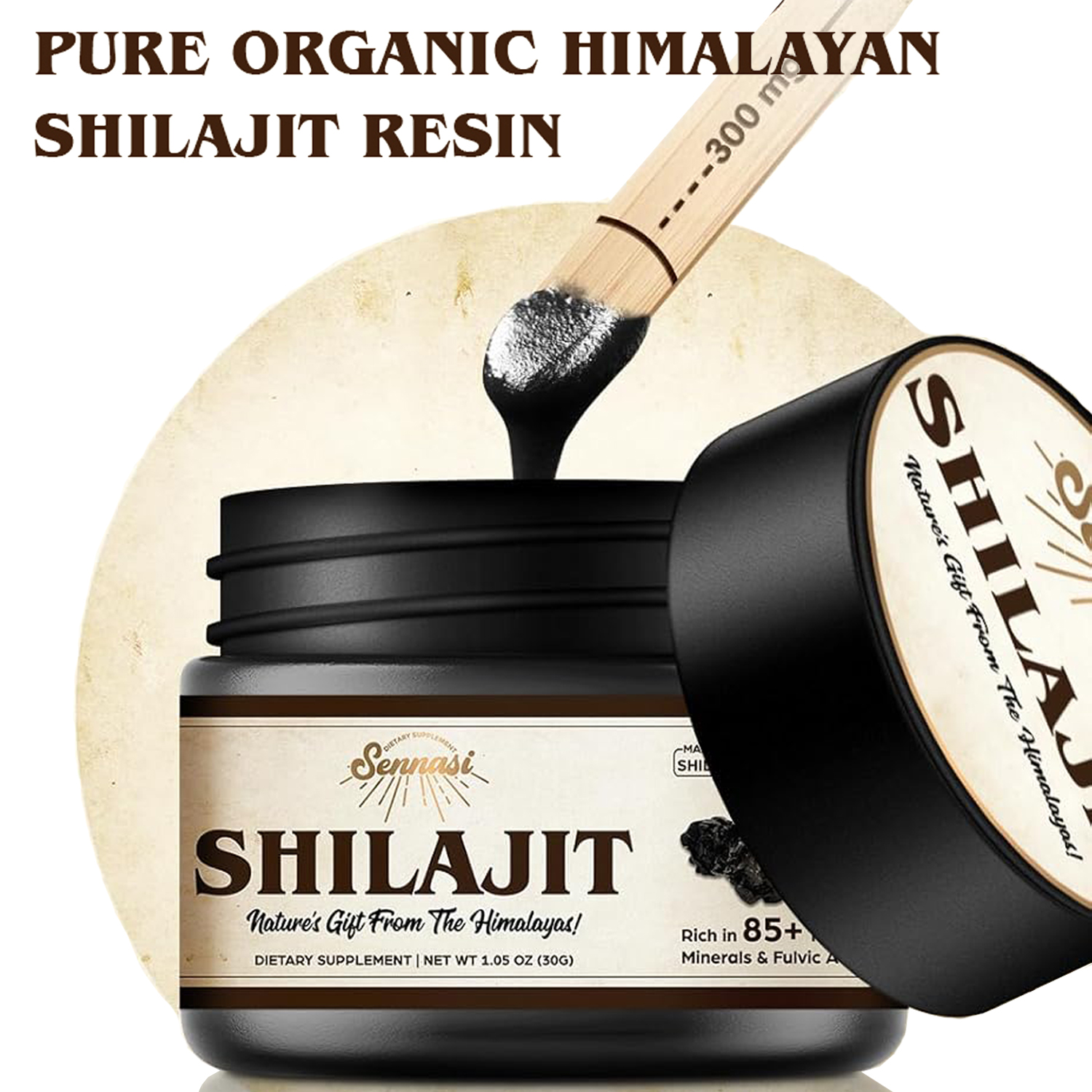 Shilajit Resin Pure - 100% Pure Natural Himalayan Organic Shialjit
