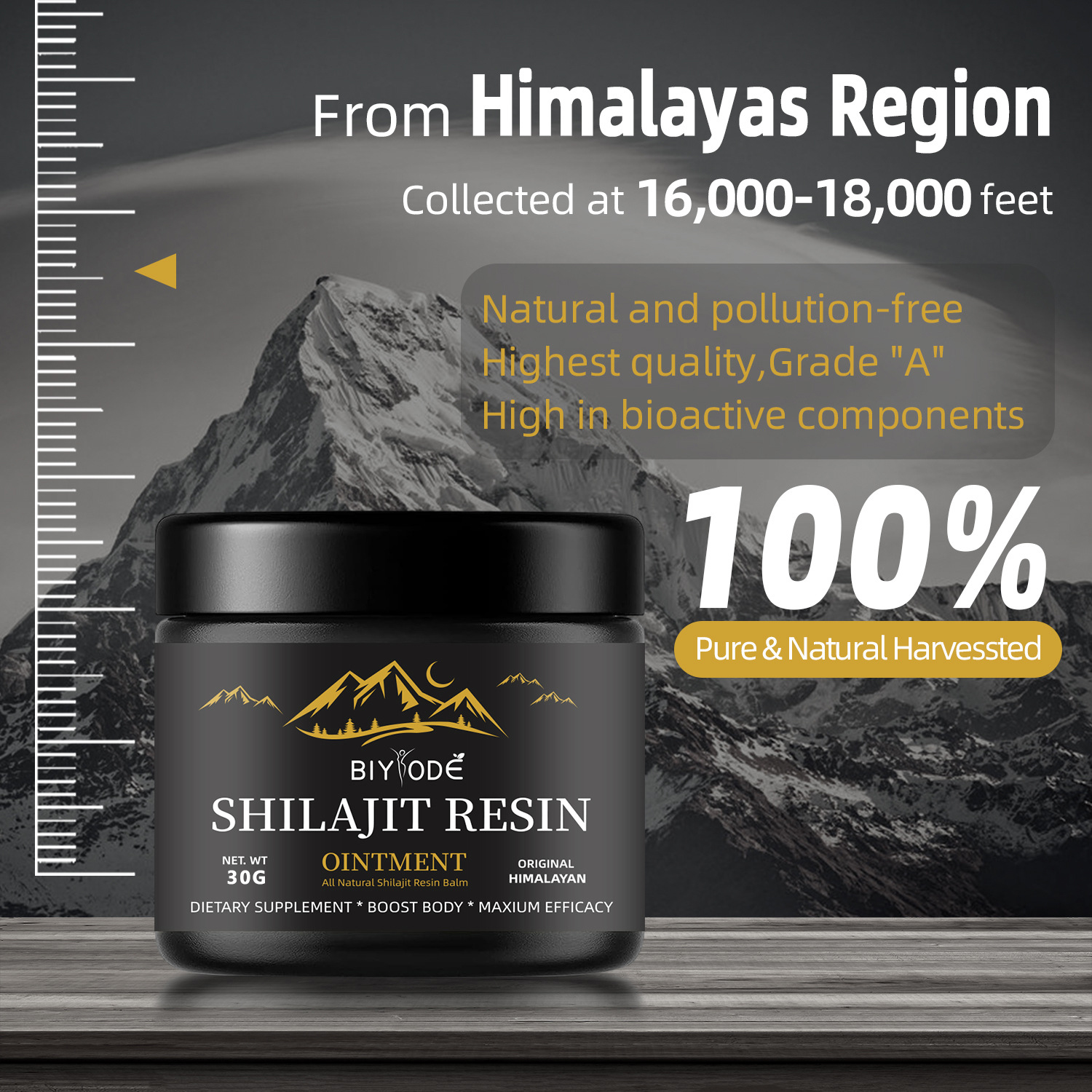 Shilajit Resin Pure - 600MG Pure Premium Himalayan Shilajit Resin