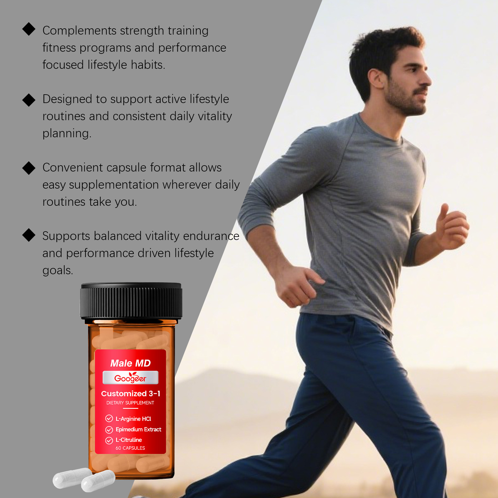 GOOGEER Men's Health Capsules  – Nutrition Fitness Supplements Bewertung und Preis