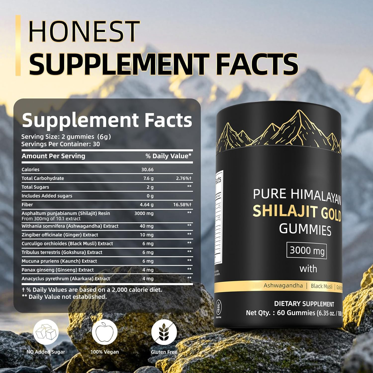 3000mg Himalayan Shilajit Gumm – Shilajit Resin Pure Bewertung und Preis