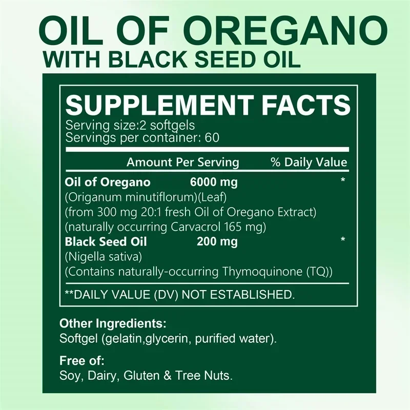 Oregano Oil - Natural Antioxid – Black Seed Oil Capsule Bewertung und Preis